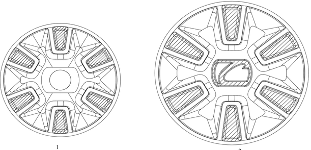Hubcaps Diagram and Parts List for SC500Z (12ABO6M5756)(2018) Cub Cadet Lawn Mower